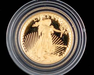 Lot 69: 1988 U.S. 1/10ozt Gold Eagle Proof in Packaging