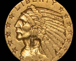 Lot 155: 1911 U.S. $5 Indian Head Gold Coin