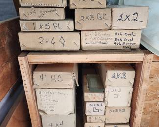 Assortment of stained glass pieces