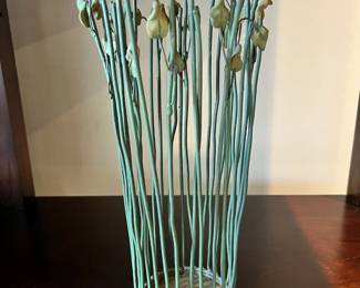 Green/Yellow Twig Themed Candle Holder