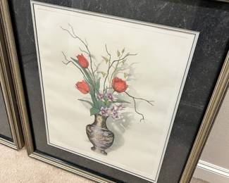 Framed Copperplate Etching Prints by Rick Loudermilk - Dragon Vase, Dragon Vase II
