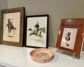 Framed Print "A Calvary Officer" by Frederick Remington, Framed Print "Riding High" by Charley Paris