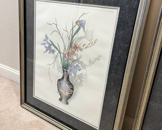 Framed Copperplate Etching Prints by Rick Loudermilk - Dragon Vase, Dragon Vase II