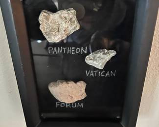 Shadow Box with Stones from Pantheon, Vatican, Forum
