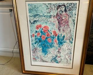 'Red Bouquet' by Marc Chagall