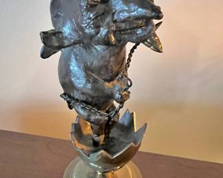 Bronze/Brass "Deviled Egg" Sculpture by Charles Bragg