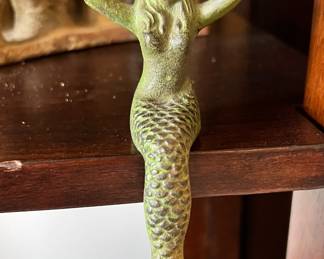 Shelf Sitting Iron Mermaid Figurine