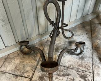 Nautical Style Wrought Iron Chandelier/Candle Holder