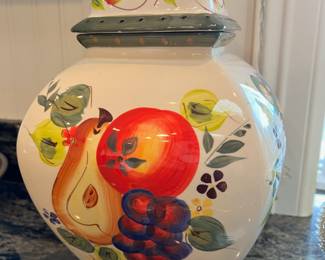 Decorative Fruit Biscotti Cookie Jar