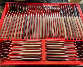 Norway Skaugum Teak Cutlery/Scandinavian Flatware