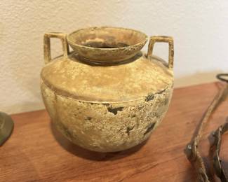 Rustic Japanese Cast Iron Vase