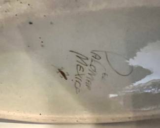 Palomar Mexico Pottery Shoulder Vase with Floral/Bird Design