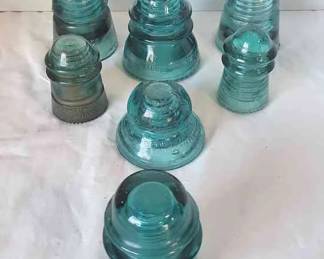 Hemingray Aqua Insulators One Broken