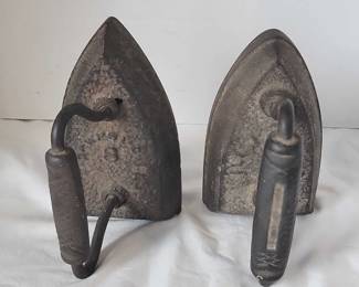 Two Antique Irons Cast Iron