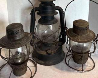 Antique Lanterns Penn Lines, Dietz DLite, and NW RY