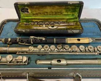 Guy Humphrey Paris Piccolo w Case, Hemeyer Hannover Piccolo, Vintage Manhattan Flute w Case