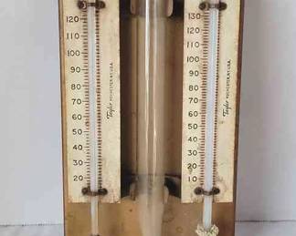 Brass 1926 Taylor Mason Hygrometer Wet Dry Thermometer