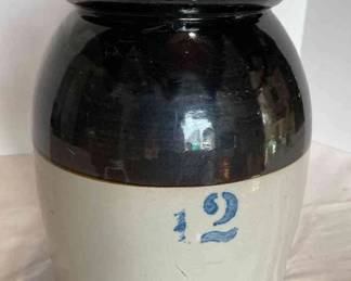 2 Gallon Crock With Antique Walking Sticks