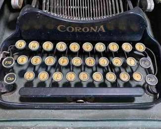 Antique Corona Typewriter with Case Fragile, Heavy 