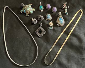  003 Sterling Silver Necklaces, Earrings, Pendants, More