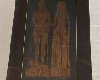 Original Brass Rubbing Sir John And Lady Joan De La Pole
