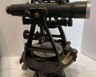  005 Antique W L. E. Gurley Engineering Instrument Surveyors Transit w Wood Case