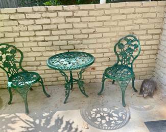 Outdoor table two chairs