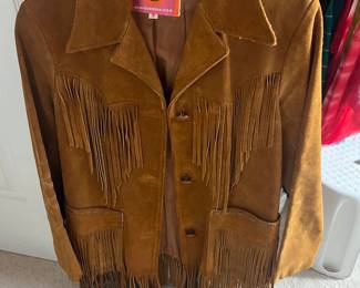 Ladies fringe leather suede jackets