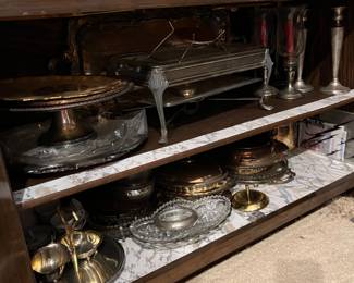 Silver serving dishes