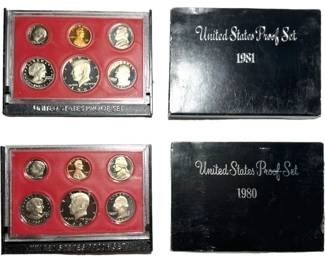 1980 and 1981 U.S. Proof Sets