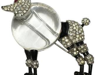 Trifari Jelly Belly Poodle Brooch
