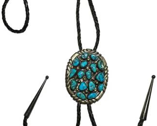 Turquoise Nugget Bolo Tie