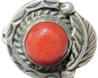 925 Silver Coral Ring