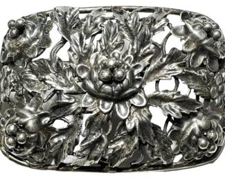 Sterling Silver Floral Brooch