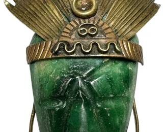 Green Onyx Warrior Pendant