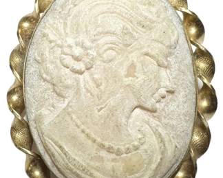 12KT GF Cameo Brooch