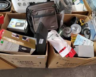 #2468 • Vizio Sound Bar, Heating Pad, Speakers, Rechargable Radio, Lanters, Flashlights and More