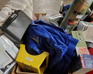 #2404 • Patio Screen, Tarp, Stool, Dust Pan and More!