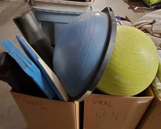 #2400 • Exercise Ball, Boogie Board, Basketballs and More!