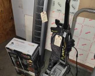 #5026 • Rotating Fan, Kirby Vacuum & Haan Steam Cleaner