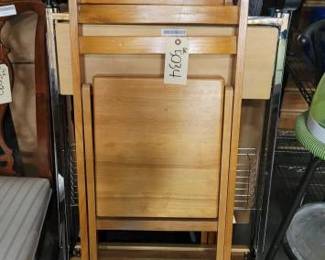 #5034 • (3) Foldable Chairs, Rolling Rack and Wire Cart