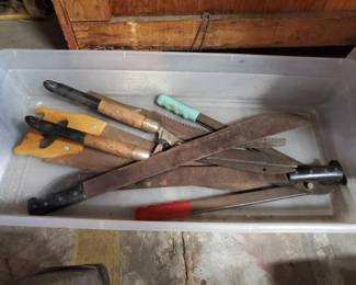 #3044 • Chainsaw, Handsaw, Machetes