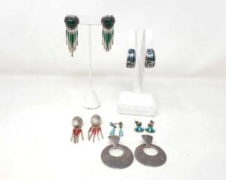 #122 • (6) Pairs of Sterling Silver Earrings, 41g