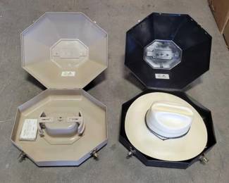 #2084 • (2) Hat Cans and (1) Hat