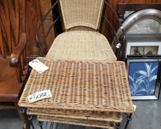 #5088 • Wicker Testing Tables and Chairs