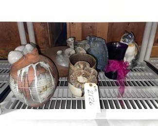 #2126 • Pots, Vases and Glass Cat Figurine
