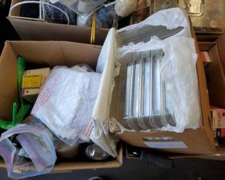 #2450 • Paper Towles, Bungie Cords, Flash Light, Plastic Serving Trays & More