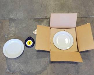 #2010 • Glass Dinner Plates and Glass Evil Eye
