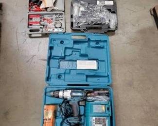 #3104 • Staple Gun, Drill, Battery Charger & Jumper Cables