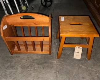 #2318 • Magazine Rack and Step Stool